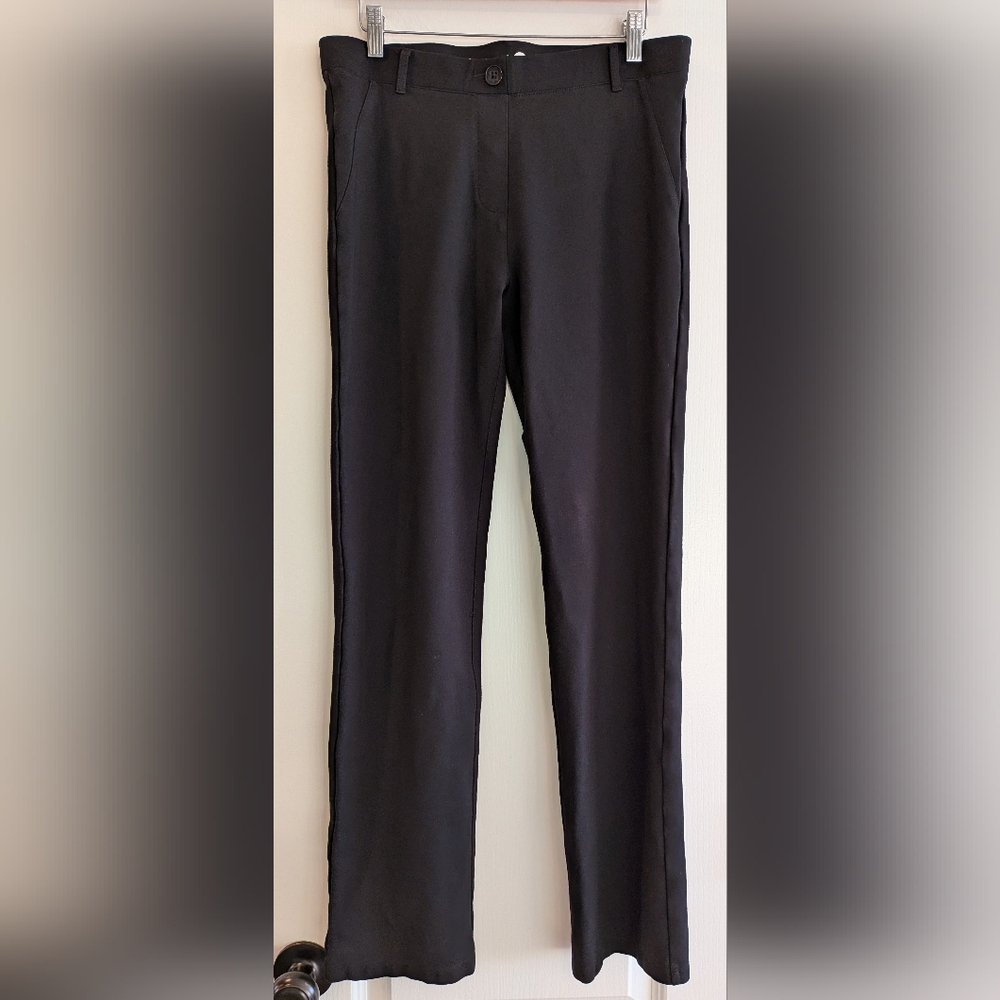 Betabrand Classic Black Dress Straight Leg Yoga Business Casual Pant Size L - Picture 4 of 14